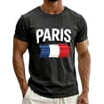 thumbnail image 2 of Paris T Shirts for Men Summer Short Sleeve Crewneck Loose Casual T-Shirts France Paris Graphic Tees Travel Vacation Shirt, 2 of 5