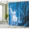 thumbnail image 5 of Ambesonne Blue Shower Curtain, Glacier Frozen Cave, 69"Wx84"L, Blue, 5 of 5