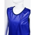 thumbnail image 5 of YONGHS Girls Kids Metallic Sleeveless Tank Tops for Hip Hop Jazz Modern Dance Performance Vest Top Royal Blue 15-18, 5 of 6