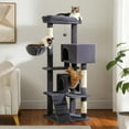 Pefilos 56" Multi-Level Cat Tree Tower for Large Cats with Top Perch, Hammock, Climbing Ladder and 2 Condos, Cat Tree House for Multiple Cats, Dark Gray Pefilos 56" Multi-Level Cat Tree Tower for Large Cats with Top Perch, Hammock, Climbing Ladder and 2 Condos, Cat Tree House for Multiple Cats, Dark Gray