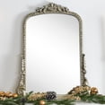 thumbnail image 3 of EGHOME Traditional Silver Ornate Mirror Arched Mantel Mirror Baroque Inspired Ornate Dresser Mirror 24 x 35'', 3 of 6