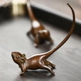 thumbnail image 3 of Antique-style long-tailed rat figurine, desktop tea pet, auspicious rat for good fortune, longevity, happiness, and wealth., 3 of 4