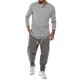 thumbnail image 1 of TRKIYQC Camisa Casual para Hombre Otoño Ajuste Suelto Manga Larga Cuello Henley Tops Color Sólido Botones Camiseta TRKIYQC moda, 1 of 4