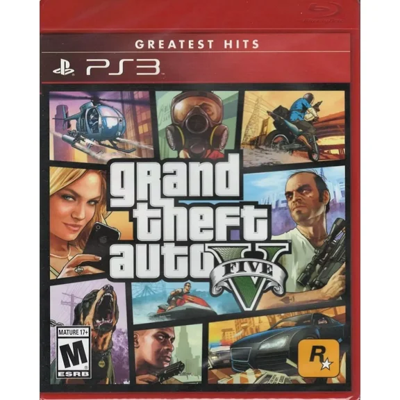 Grand Theft Auto V (Greatest Hits) PS3 (Brand New Factory Sealed US Version) Pla