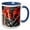 Blue/White, variant on 3drose, Usa, Massachusetts, Cape Ann, Rockport, Cluster of Lobster Buoys, 11oz Two-tone Yellow Mug
