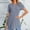 Gray womens tops, variant on Dianli Womens Tops Dressy Casual Plus Size Irregular Hem Knitted Ribbed Tunic Tops Short Sleeve Round Neck Shirts Solid Summer Blouse Blue s