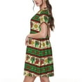 thumbnail image 2 of Daiia Vintage Mexican Print Women's Dresses 2025 Trendy Short sleeve Dresses Casual Baggy Flowy Maxi Sun Dresses, 2 of 6