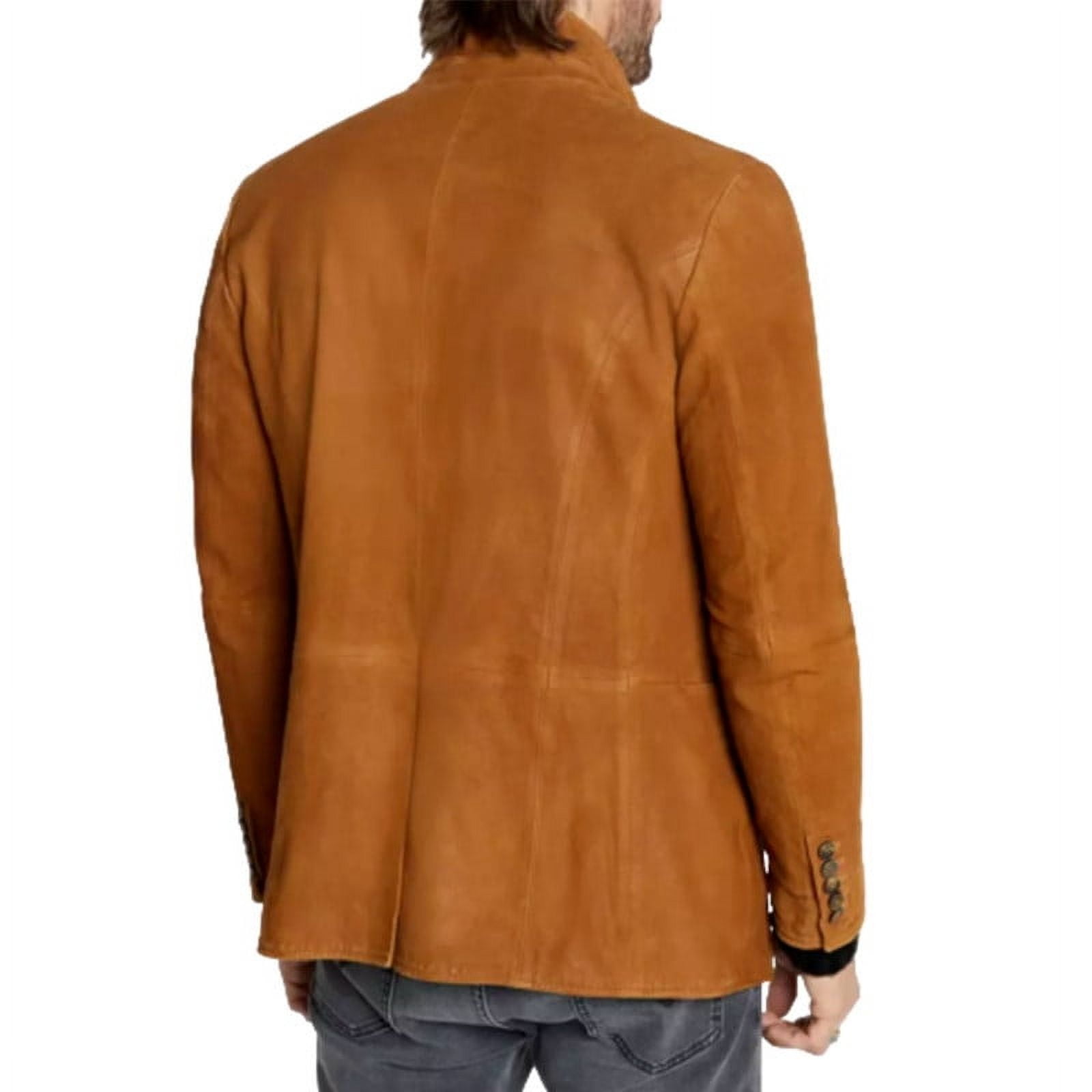 Biker Stylish Brown 100% Genuine Suede Leather Lightweight Soft Satin lining with comforatble to carry Jackets for Men - M Size