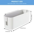 thumbnail image 2 of OULII 1Pcs Bed Organizer Hanging White Plastic Bedside Storage for Hospital Beds Home Organization, 2 of 8
