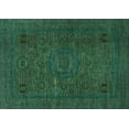 thumbnail image 1 of Ahgly Company Indoor Rectangle Abstract Turquoise Blue Modern Area Rugs, 6' x 9', 1 of 4