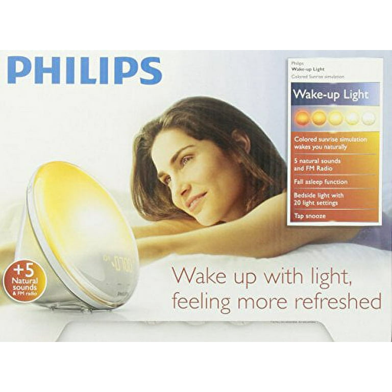 Philips HF3520 Wake-Up Light With Colored Sunrise Simulation, White Philips HF3520 Wake-Up Light With Colored Sunrise Simulation, White