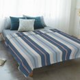 thumbnail image 4 of Blue Striped Blanket Soft Cozy Warm Throw Blanket for Couch, Plush Fuzzy Flannel Fleece Blankets for Sofa, Farmhouse Modern Stripes Art Bed Blankets Lightweight Gifts for Women, 50"x60", 4 of 9