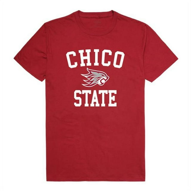 W Republic 539-163-CR2-02 NCAA Cal State Chico Wildcats Arch T-Shirt, Cardinal Rouge - Moyen