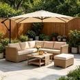 thumbnail image 1 of Parasol Rectangulaire de Remplacement pour Patio avec Protection pour Jardin, Cour, Marché, 1 of 4