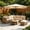 Beige! 116.9" x 77.6", variant on 6.5X10 Ft Cantilever Patio Umbrella Outdoor With Base- Large Offset Heavy-Duty Aluminum Umbrella With 360° Rotation, 6 Tilts, Windproof, 4-Year Fade Resistance For Pool Deck, Square, Beach And Garden