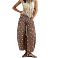 thumbnail image 2 of Polka Dot Pants for Women Boyfriend Y2k Baggy Barrel Denim Pants | Summer Fall Outfits Fashion Boho Cotton Mid Rise Wide Leg Baggy Jeans S, 2 of 5