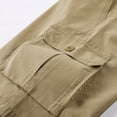 thumbnail image 4 of LSLJS Men's Cargo Shorts Drawstring Elastic Lace-up Solid Shorts with Pockets, 4 of 5