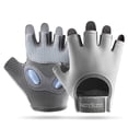 thumbnail image 2 of Guantes deportivos de medio dedo para fitness, para mujer, con almohadilla de palma engrosada, de silicona, con absorción de impactos, equipo de protección para la palma, guantes transpirables para, 2 of 2