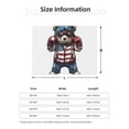 thumbnail image 5 of Naloa Patriotic Boxing Bear Art Flannel Fleece Throw Blanket for Bed Couch, Thick Blanket - All Seasons Suitable for Women, Men and Kids-50"x40", 5 of 6