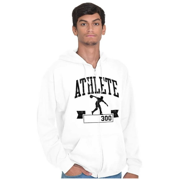 Bowling Team Varsity League Cool Unisex Fleece Graphic Zip Up Hoodie Brisco Brands 2X