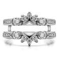 thumbnail image 3 of 1.01 Ct. Half Halo Prong and Channel Set Ring Guard With Cubic Zirconia Mounted in Sterling Silver, 3 of 5
