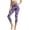 Bat Splash Violet, variant on Leopard Print Black Beige Women's Capri Yoga Pants with Pockets High Waisted Legging, Casual Stretch Breathable Yoga Pants with Tummy Control for Workout Running Gym, XS