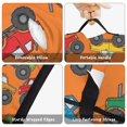 thumbnail image 6 of Monster Cartoon Truck Orange Pattern Teens Toddler Nap Mat with Pillow, Sleeping Mat Bag for Preschool Daycare 51"x22", 6 of 6