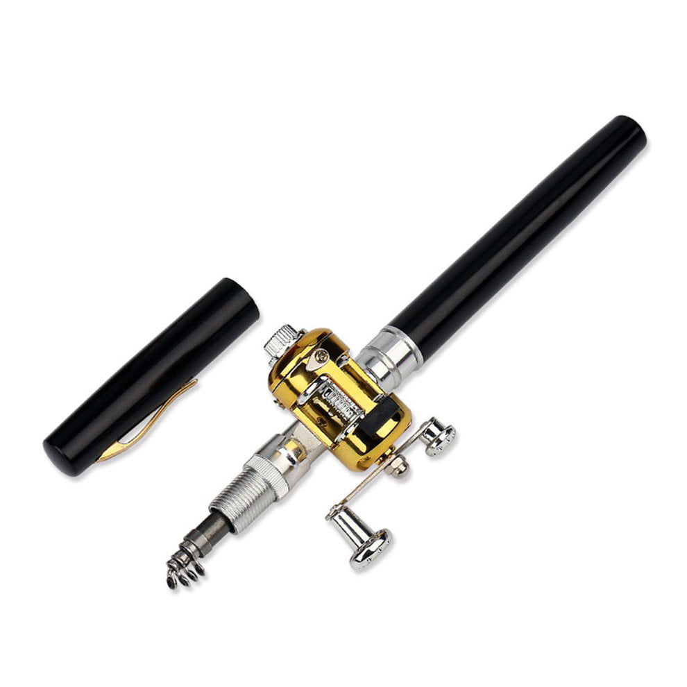 Mini Pocket Size Pen Type Fishing Rod Telescopic Fishing Pole Rod TackleGP 