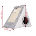 thumbnail image 3 of Triangular Cat Scratcher House Muscle Exercise Stress Relief Cat Scratching Toy Multifunctional Cat Bed Cave for Claw Grinding Sleeping Grey L, 3 of 6