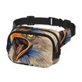 thumbnail image 2 of Bingfone Aigle avec Drapeaux USA Sacs Banane pour Femmes Sacs de Taille à la Mode avec Sangle Réglable Imperméable Partout Sac Bandoulière pour Entraînement Course Voyage, 2 of 9