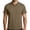 A352-Coffee, variant on Kalauyu Short Sleeve Zip Up Shirts for Men Striped Shoulder Turn Down Collared Tops Breathable Summer Casual Golf Tops
