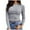 Grey, variant on Womens Long Sleeve t Shirts Womens Tops Womens Long Sleeve Stretch Crewneck Ribbed T Shirt Fitted Casual Basic Tops