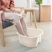 Beige Foot Bath Tub, Soaking Spa Basin, Pedicure Massager, Dead Skin Remover at Home