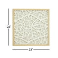 thumbnail image 2 of Decmode Large, Square, Modern Abstract Art White Paper Shadow Box Wall Decor, 23.5” x 23.5”, 2 of 4