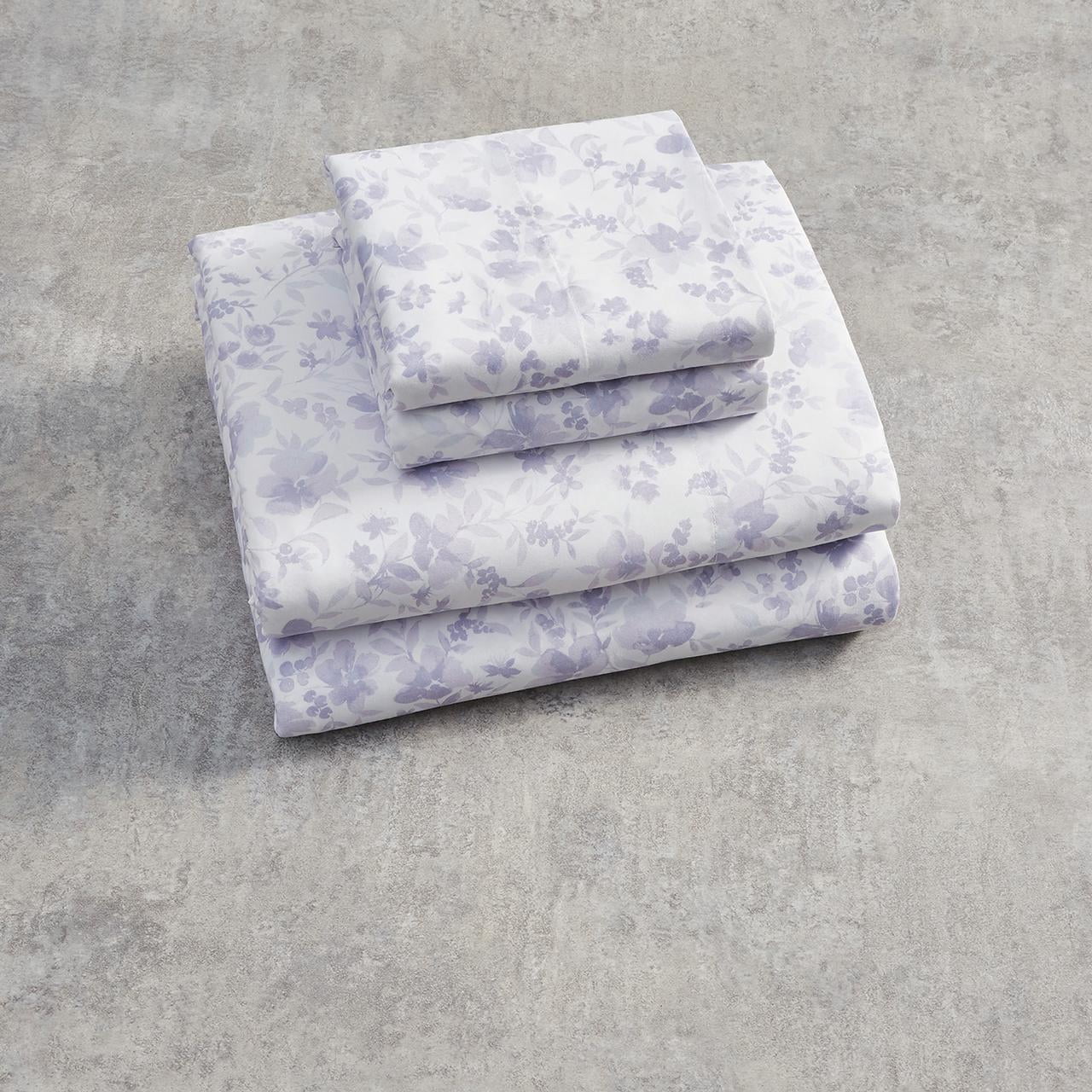 Better Homes & Gardens, Tufted Queen Comforter Set, White/Purple, Queen, 12 Piece Bed-in-a-Bag