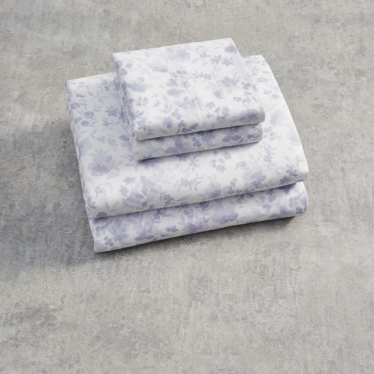 Better Homes & Gardens, Medallion Comforter Set, Purple/White, King, 12  Piece Bed-in-a-Bag 