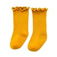 thumbnail image 1 of Sunloudy Baby Warm Stockings Soft Monochrome Skin Friendly Leisure Ruffled Socks, 1 of 9