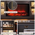 thumbnail image 6 of SESSLIFE Fireplace TV Stand for 65 Inch TV, LED TV Console with 30''Electric Fireplace, Entertainment Center Television Table for Living Room or Bedroom, Black, 6 of 9