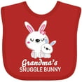 thumbnail image 3 of Inktastic Grandmas Snuggle Bunny Easter Boys Baby Bib, 3 of 4