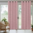 thumbnail image 3 of 1 Panel Outdoor Curtains for Patio Waterproof 54"x84", Vintage Nude Pink Weatherproof Privacy Outsides Curtains, Farmhouse Retro Solid Color Linen Texture Grommet Thermal Drapes for Cabana Porch, 3 of 8