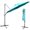 Turquoise, variant on Costway 11ft Patio Offset Umbrella Cantilever Rotation Aluminum Tilt Cross Base Orange