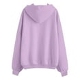 thumbnail image 5 of Dwellite Women's Zip Up Hoodies Oversized Fleece Long Sleeve Sweatshirts Casual Fall Jacket Coat with Pockets Light Purple S, 5 of 6