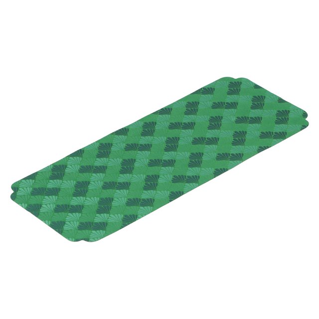 Manteles individuales para tazas, estilo chino, tejidos, bordados, juego de té, manteles individuales para el hogar, casa de té, hoja de abanico verde