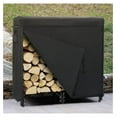 thumbnail image 4 of 4FT Firewood Rack Outdoor with Cover,Heavy Duty wood racks outdoor for firewood & 600D Fabric Waterproof Cover for Fireplace,350 LBS Weight Capacity for Outdoor Indoor Use (Black Prime), 4 of 7