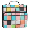 thumbnail image 5 of FORMRS Zipper Binder with Shoulder Strap 2-inch Ring 500 Sheet Capacity File Bag, Colorful Checkered Pattern, 5 of 5