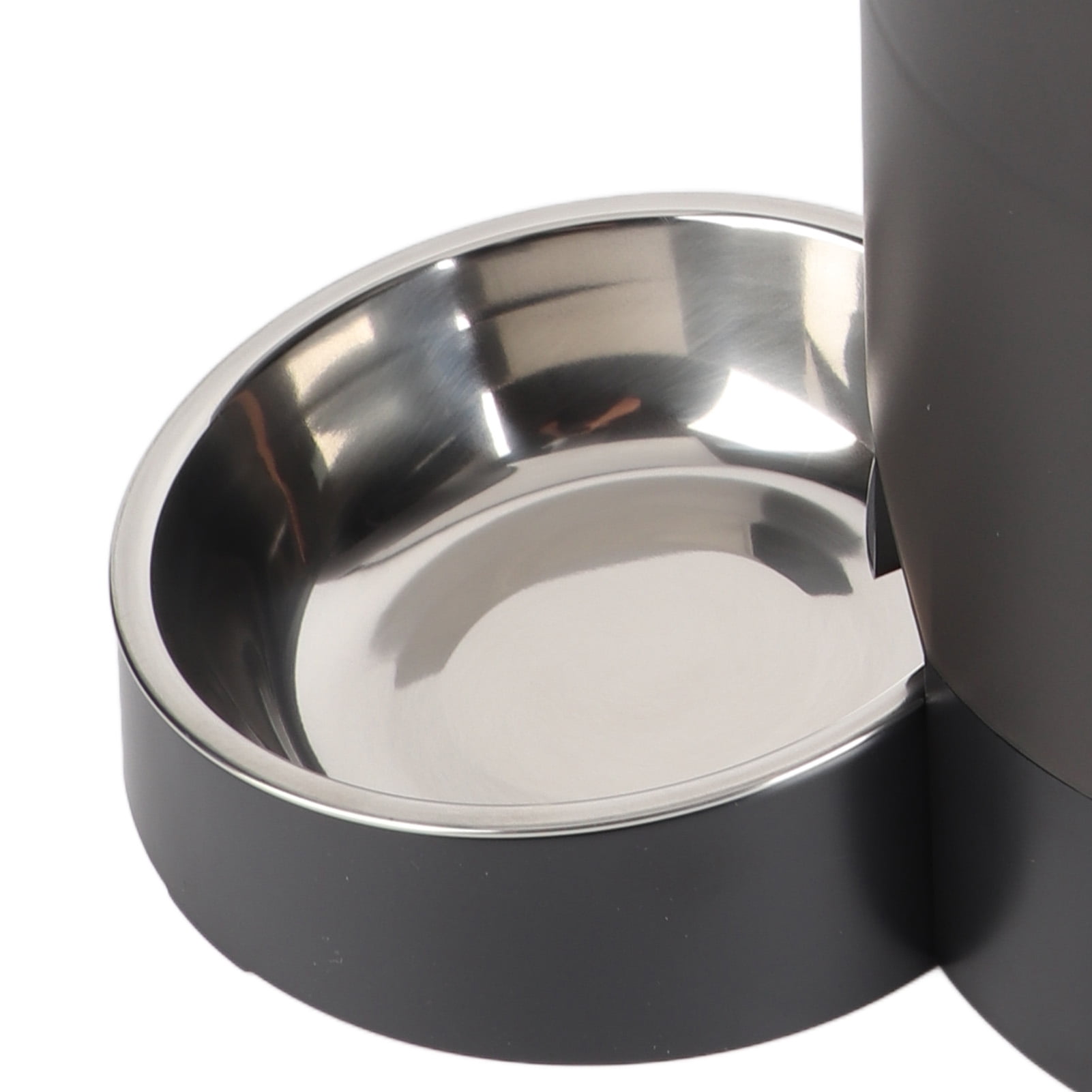 LAZIOEGR 3L Smart Automatic Pet Feeder for Two Cats, Wi-Fi App Controlled Timed Dog Food Dispenser, Portion Control & Voice Recorder, Black (11.42 inches / 29 cm)