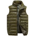 thumbnail image 1 of chaleco acolchado al aire libre de los hombres chaleco de la chaqueta sin mangas del collar del soporte casual / 2xl / verde kaili Sencillez, 1 of 4