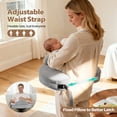 thumbnail image 4 of ACGROW Nursing Pillow - Memory Foam Bottle & Breastfeeding Pillow with Safety Fence - Ergonomic Support, with Wider Breast Feeding Cushion, Adjustable, Removable Cover, Baby Safety Certified Gray, 4 of 7