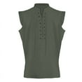 thumbnail image 1 of Timegard Tank Tops Men Half High Neck Drawstring Sleeveless Solid Color Tee Shirts Top Casual Fashion, 1 of 7