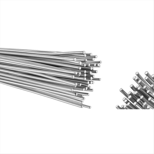 50 Varillas de Soldadura de Aluminio para Soldadura Fuerte de Baja Temperatura, 1/16" X 13", Herramientas para Tubos de Soldadura de Bajo Punto de Fusión para Todas las Posiciones.